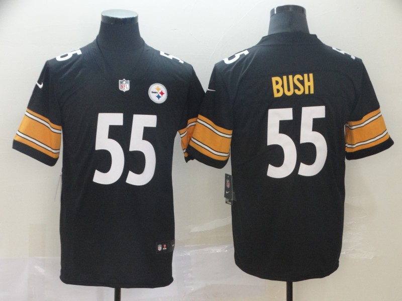 Men's Pittsburgh Steelers #55 Devin Bush Black Vapor Untouchable Limited Stitched NFL Jersey